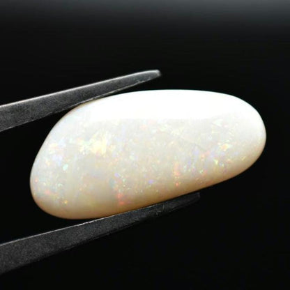 8.95ct Opal from Australia - Flashy Australian Opal - Old Collection - Polished Opal Cabochon - White Opal with Colour Flash - Loose Opal