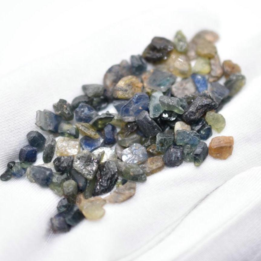67ct Blue Green Sapphire Lot - Untreated & Unheated Sapphires - Rough Sapphire Gems from Madagascar - Raw Sapphire Gemstones - Rough Gems