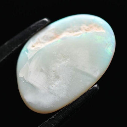 1.76ct Opal from Lightning Ridge, Australia - Flashy Australian Opal - Polished Opal Cabochon - White Opal with Colour Flash - Loose Opal