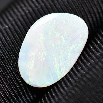 1.76ct Opal from Lightning Ridge, Australia - Flashy Australian Opal - Polished Opal Cabochon - White Opal with Colour Flash - Loose Opal