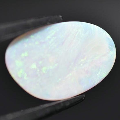 1.76ct Opal from Lightning Ridge, Australia - Flashy Australian Opal - Polished Opal Cabochon - White Opal with Colour Flash - Loose Opal