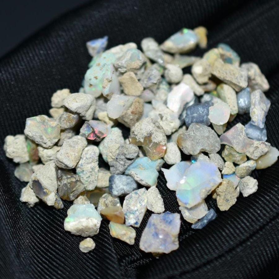 43ct Rough Opal Lot - Ethiopian Opals - Raw Uncut Opals - Natural Opal Gemstone Lot - Loose Gems - Rough Gemstones - Flashy Opal Lot