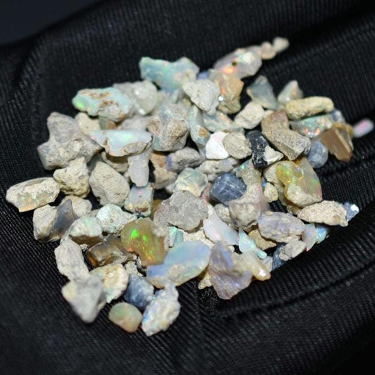 43ct Rough Opal Lot - Ethiopian Opals - Raw Uncut Opals - Natural Opal Gemstone Lot - Loose Gems - Rough Gemstones - Flashy Opal Lot