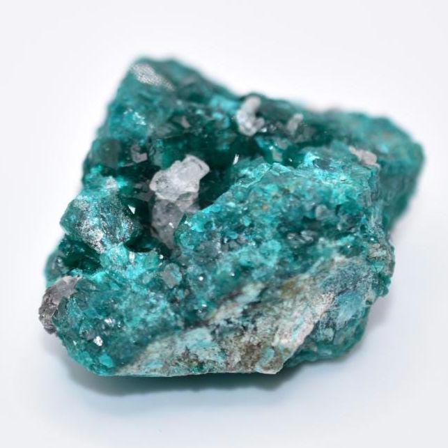 31g Dioptase Crystal Specimen - Dioptase from Sanda, Mindouli, Republic of Congo - Green Dioptase Crystal - Raw Dioptase Mineral Specimen