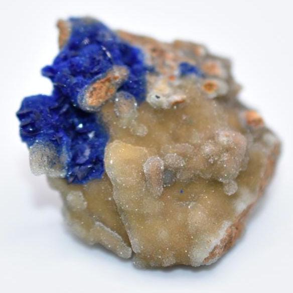 15g Blue Azurite Crystal on Matrix - Rare Mineral Specimens - Crystallized Azurite Crystal Specimen - Yanga Koubanza, Republic of Congo