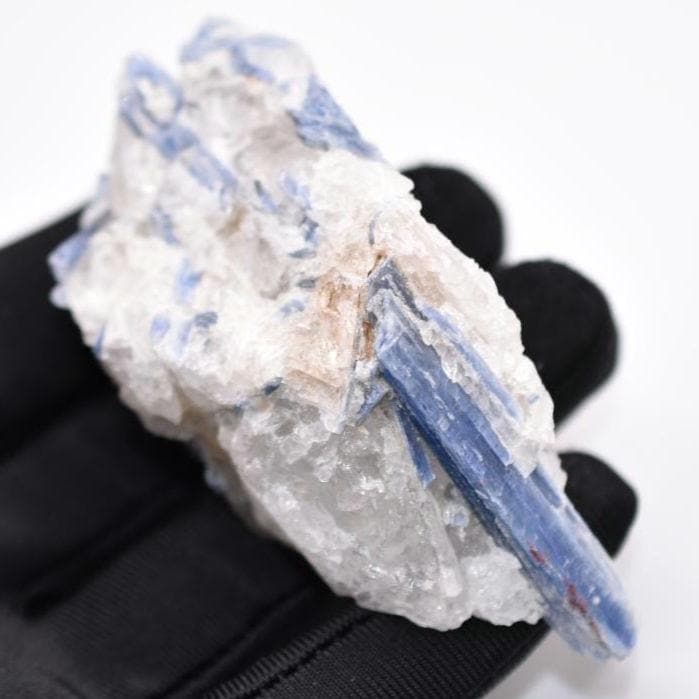 95g Kyanite with Quartz - Rio do Sul, Brazil - Natural Blue Kyanite Crystal Cluster - Rough Kyanite Crystal - Raw Blue Kyanite