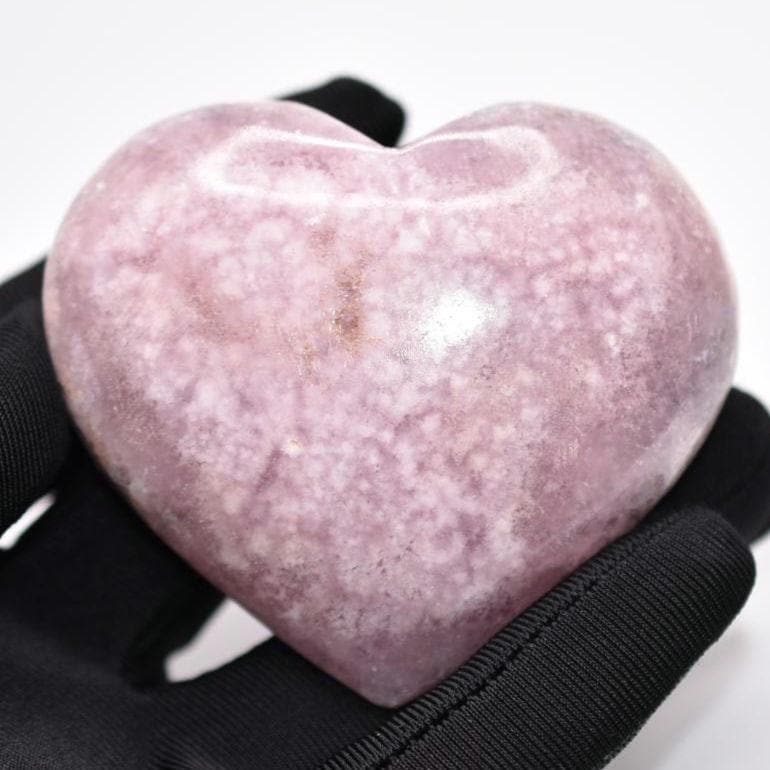 145g Pink Aragonite Heart Palmstone - Polished Natural Pink Aragonite - Pink Aragonite Piece from Balochistan, Pakistan - Polished Crystals