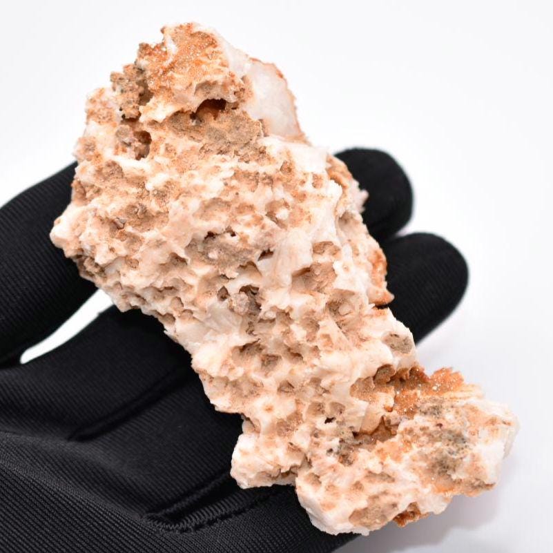 120g Vanadinite with White Barite - Mibladen, Morocco - Natural Vanadinite Crystal with Barite - Mineral Specimen - Red Vanadinite Mineral