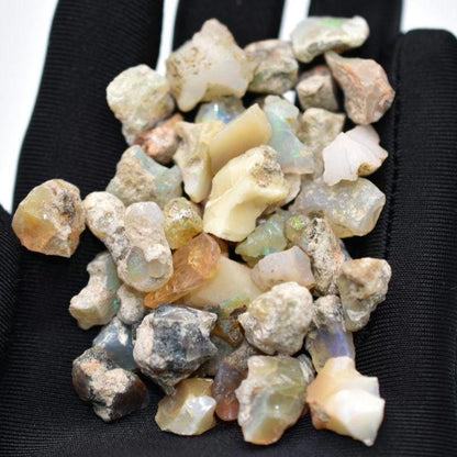 190ct Raw Opal Lot - Welo, Ethiopia - Natural Brown Opals - Rough White Opal Specimens - Chocolate Opal - Rough Opals - Loose Gemstones