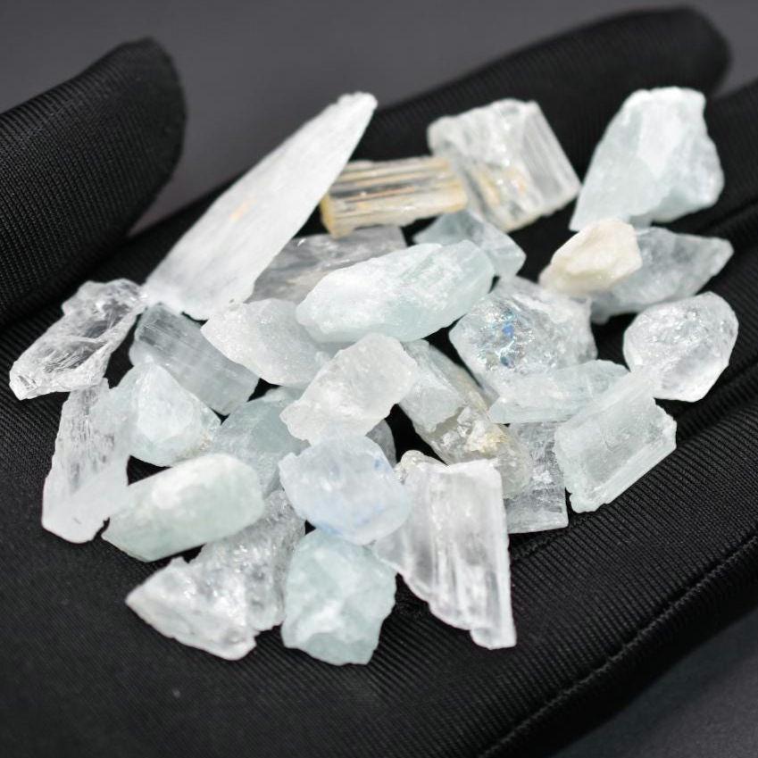 283ct Rough Aquamarine Lot - Skardu, Pakistan - Raw Blue Aquamarine Crystals - Natural Aquamarine Gems - Aquamarine Mineral for Jewelry