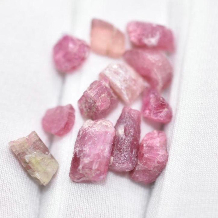 19.40ct Pink Tourmaline Lot - Natural Pink Tourmaline Gems - Pink Tourmaline Rough Gemstones - Natural Tourmaline Afghanistan - Loose Gems