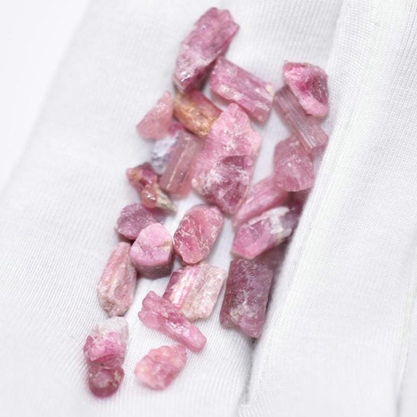 31.70ct Pink Tourmaline Lot - Natural Pink Tourmaline Gems - Pink Tourmaline Rough Gemstones - Natural Tourmaline Afghanistan - Loose Gems