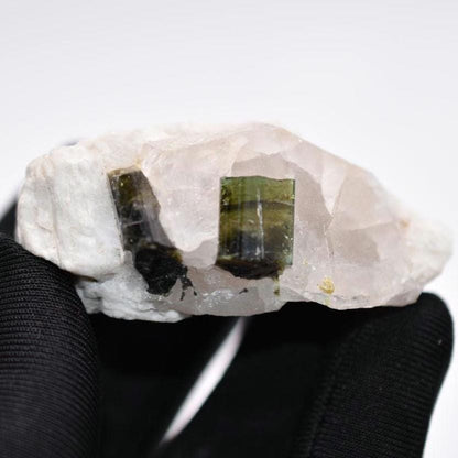 49g Green Tourmaline Crystal in Matrix - Skardu, Pakistan - Natural Tourmaline Crystal in Quartz and Feldspar - Mineral Specimen