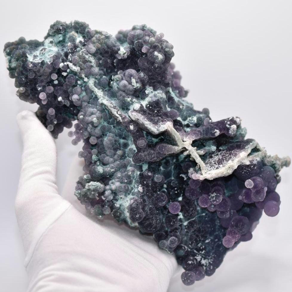 1.19kg XL Grape Agate Specimen - Sulawesi, Indonesia - Purple Grape Agate Crystal - Chalcedony Mineral Specimen - Natural Statement Piece