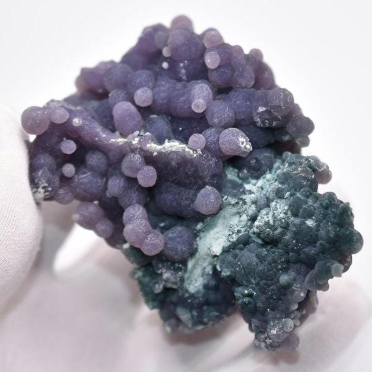 259g Grape Agate Specimen - Sulawesi, Indonesia - Purple & Green Grape Agate Crystal - Natural Chalcedony Mineral Specimen