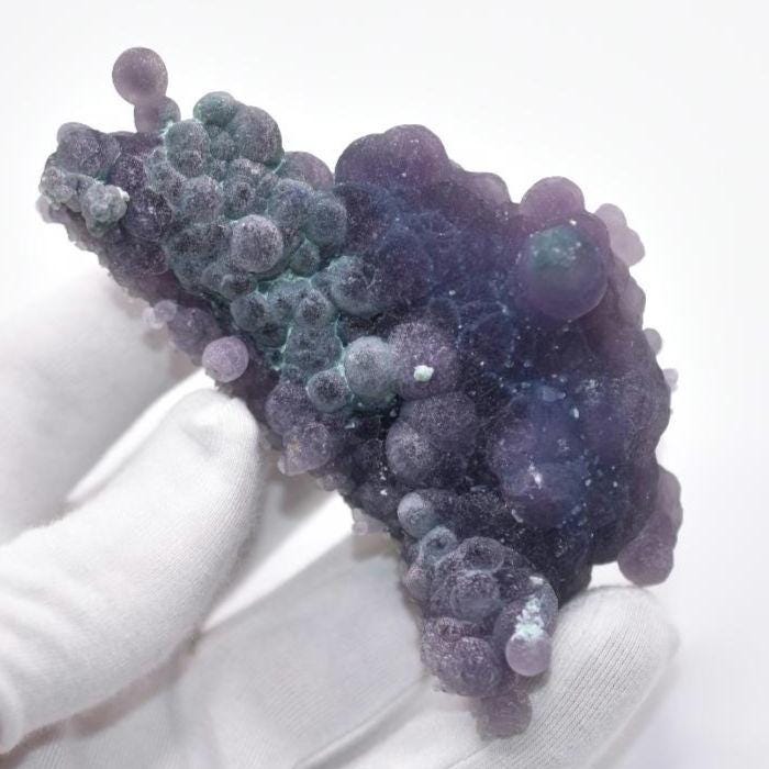 117g Grape Agate Specimen - Sulawesi, Indonesia - Purple & Green Grape Agate Crystal - Natural Chalcedony Mineral Specimen