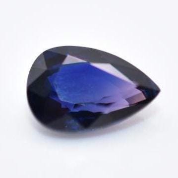 1.05ct Certified VVS Unheated Bi-Color Sapphire - Pear Faceted Sapphire from Madagascar - Pear Cut Purple Blue Sapphire - Unheated Sapphire