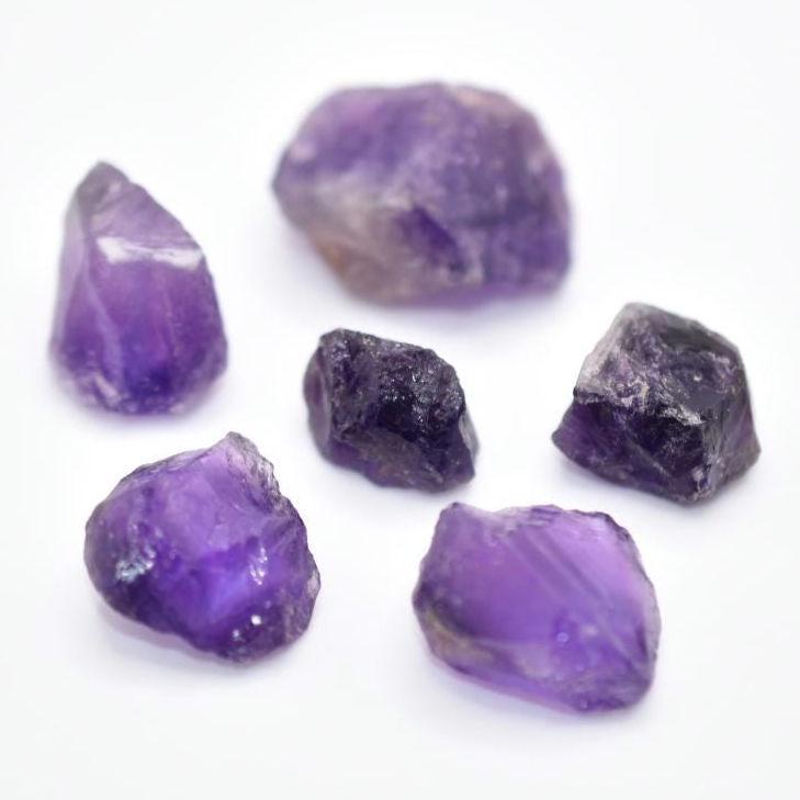 101ct (6pcs) Natural Purple Amethyst Lot - Untreated & Unheated Amethyst Gemstones - Facet Grade Amethyst - Natural Amethyst Loose Gemstones