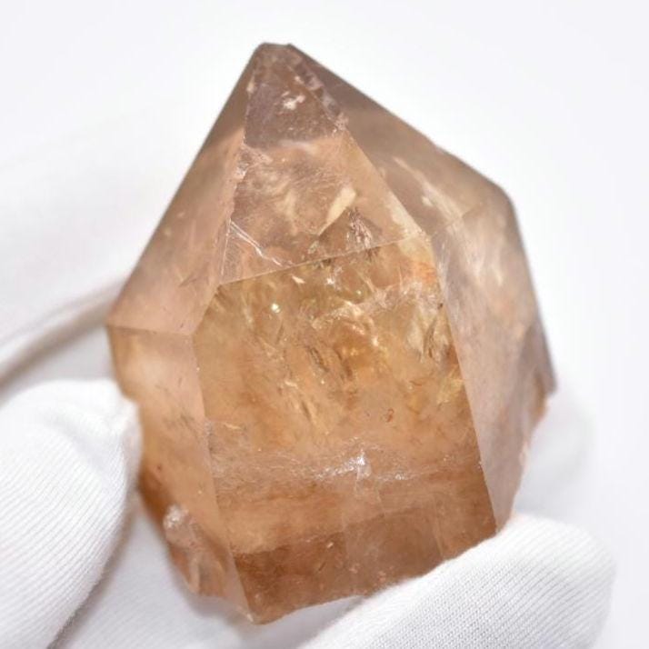 88g Natural Kundalini Citrine - Genuine Unheated Citrine Crystal - Kundalini Quartz Cluster - Luena, Congo - Raw Citrine Point Cluster