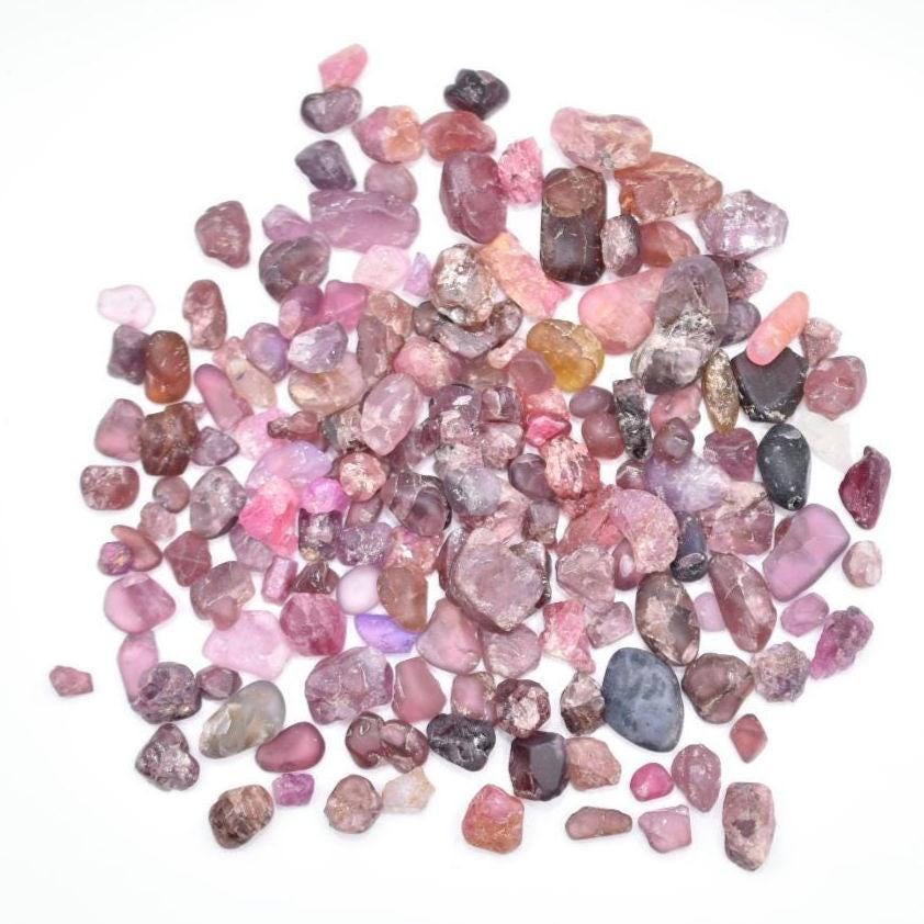 153ct Multi Colour Pink Spinel Lot - Natural Rough Spinel - Loose Gemstones - Rough Spinel Gemstones - Spinel Gemstone Lot from Burma