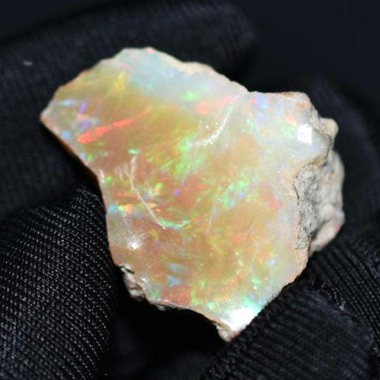 27.80ct Welo Opal – Raw Ethiopian Opal Gemstone, Flashy