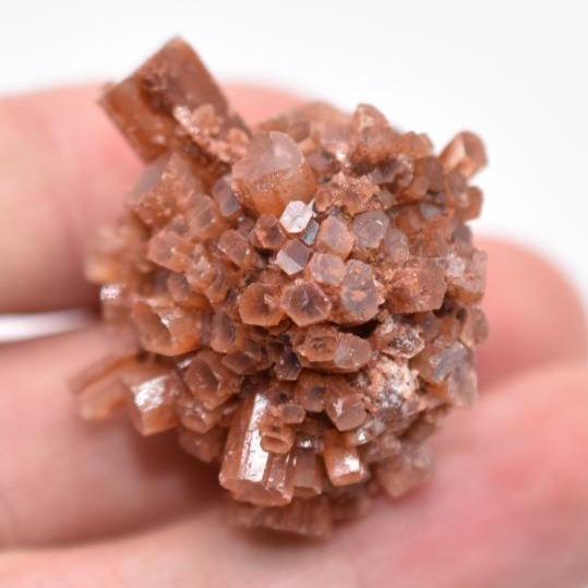 18g Aragonite Star Cluster - Orange Aragonite Crystal - Raw Mineral Specimen - Rough Aragonite from Tazouta, Fés-Méknes Region, Morocco