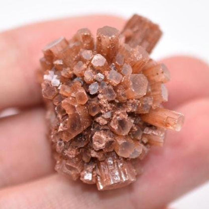 18g Aragonite Star Cluster - Orange Aragonite Crystal - Raw Mineral Specimen - Rough Aragonite from Tazouta, Fés-Méknes Region, Morocco