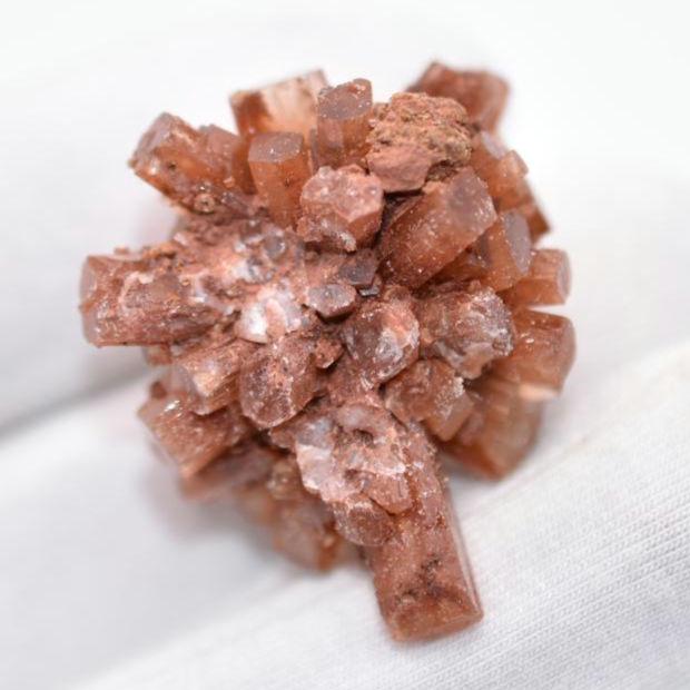 16g Aragonite Star Cluster - Orange Aragonite Crystal - Raw Mineral Specimen - Rough Aragonite from Tazouta, Fés-Méknes Region, Morocco