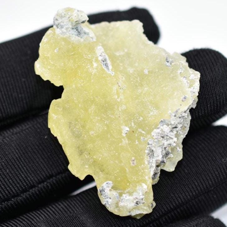 9.9g Yellow Brucite Specimen - Rough Brucite Crystal - Baluchistan, Pakistan - Natural Yellow Brucite Crystal - Raw Brucite Minerals