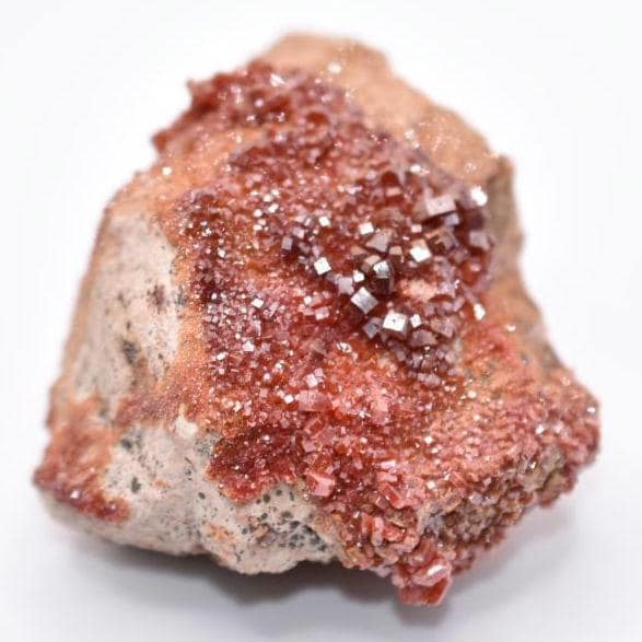 156g Vanadinite on Matrix - Red Vanadinite Crystals - High Quality Vanadinite - Natural Mineral Specimen - Mibladen, Morocco