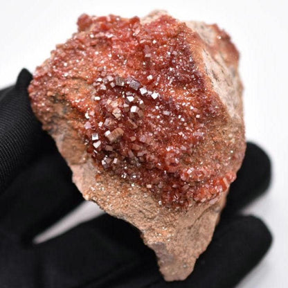 156g Vanadinite on Matrix - Red Vanadinite Crystals - High Quality Vanadinite - Natural Mineral Specimen - Mibladen, Morocco