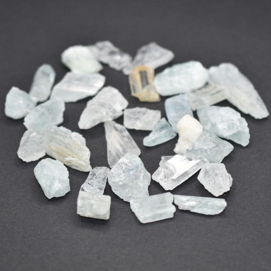 283ct Rough Aquamarine Lot - Skardu, Pakistan - Raw Blue Aquamarine Crystals - Natural Aquamarine Gems - Aquamarine Mineral for Jewelry