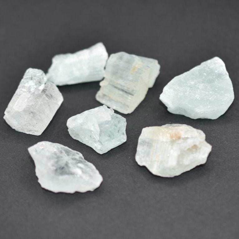 175ct Rough Aquamarine Lot - Skardu, Pakistan - Raw Blue Aquamarine Crystals - Natural Aquamarine Gems - Aquamarine Mineral for Jewelry