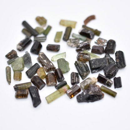 63ct Green & Yellow Tourmaline Lot - Tourmaline Sticks - Raw Green Tourmaline Crystals - Loose Gemstones - Rough Tourmalines Gems