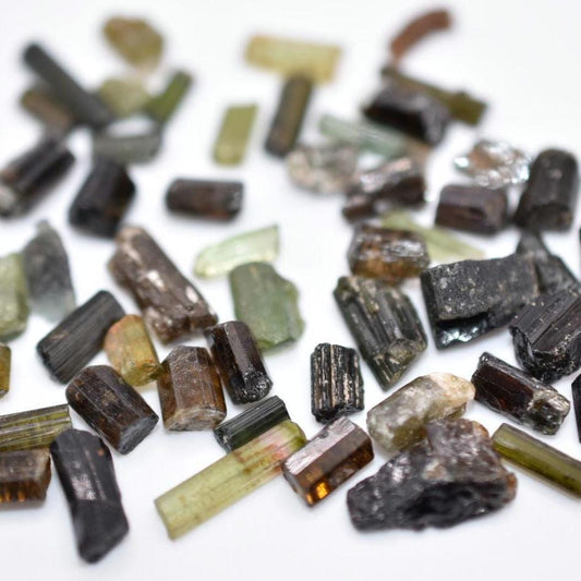 63ct Green & Yellow Tourmaline Lot - Tourmaline Sticks - Raw Green Tourmaline Crystals - Loose Gemstones - Rough Tourmalines Gems