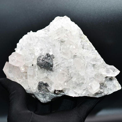 686g XL Clear Quartz with Cassiterite - West Kalimantan Island, Indonesia - Statement Piece - Quartz Crystal Cluster Specimen