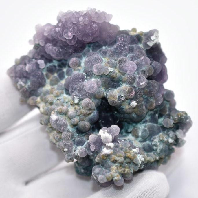 109g Grape Agate Specimen - Sulawesi, Indonesia - Purple & Green Grape Agate Crystal - Natural Chalcedony Mineral Specimen