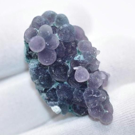 15g Grape Agate Specimen - Sulawesi, Indonesia - Purple & Green Grape Agate Crystal - Natural Chalcedony Mineral Specimen