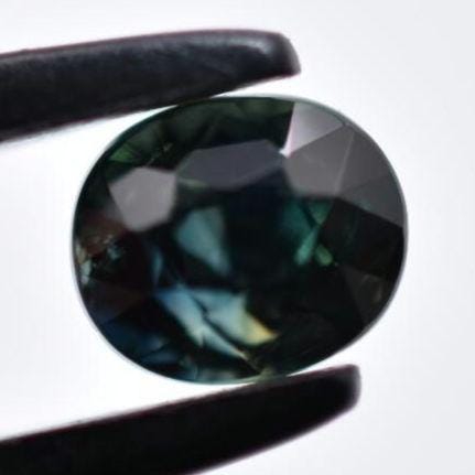 1.06ct Heated Blue Sapphire - Oval Faceted Sapphire from Australia - Heat Treated Cut Sapphires - Loose Gemstones - Green Oval Sapphire