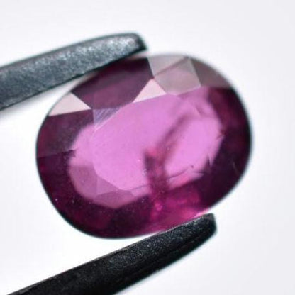 1.45ct Oval Rhodolite Garnet, Mozambique - Unheated Garnet - Oval Faceted - Cut Garnet Gemstone - Loose Gem - Natural Pink Purple Rhodolite