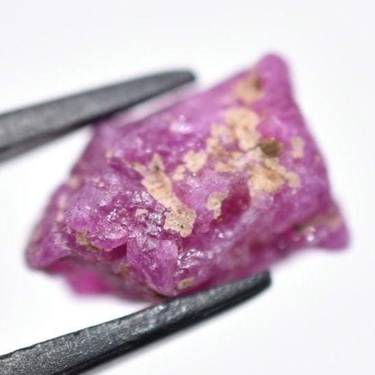 12ct Rough Ruby Gemstone - Unheated Pink Ruby - Natural Loose Ruby Gemstone - Rough Grade Ruby Gems - Ruby Crystal from Tanzania