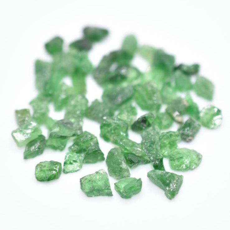 34ct (56pcs) Green Tsavorite Lot - Untreated & Unheated Tsavorite Garnet - Rough Tsavorite from Tanzania - Natural Tsavorite Loose Gemstones