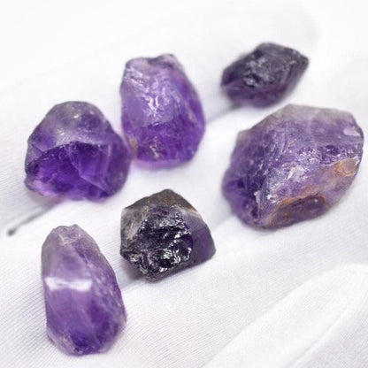 101ct (6pcs) Natural Purple Amethyst Lot - Untreated & Unheated Amethyst Gemstones - Facet Grade Amethyst - Natural Amethyst Loose Gemstones