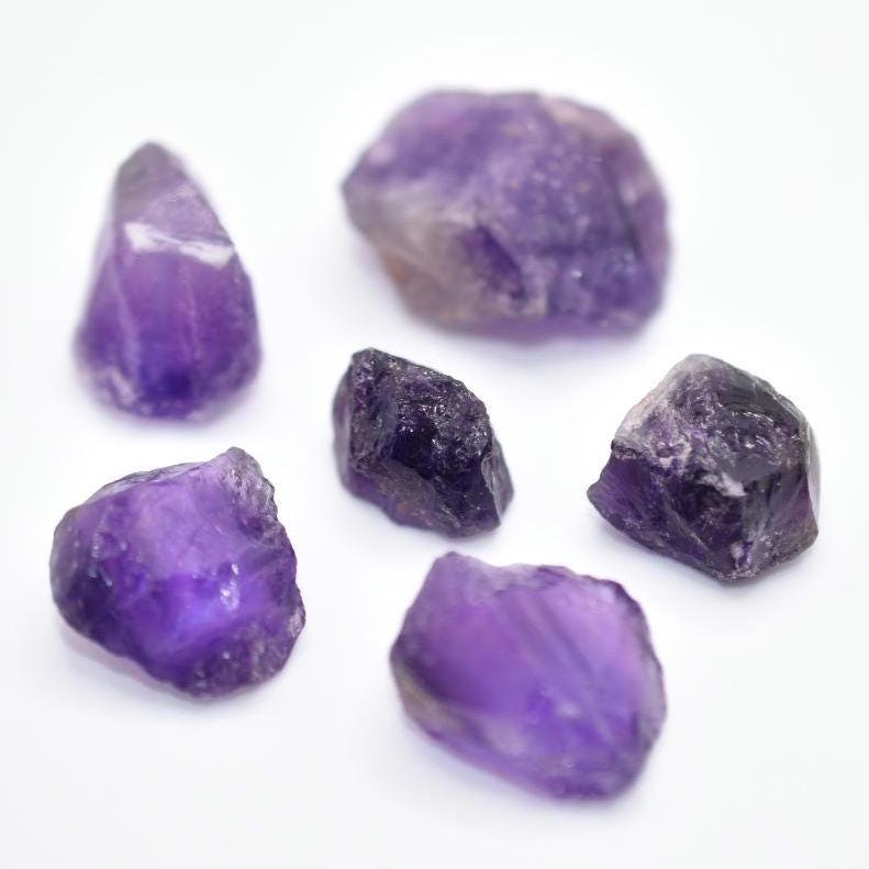 101ct (6pcs) Natural Purple Amethyst Lot - Untreated & Unheated Amethyst Gemstones - Facet Grade Amethyst - Natural Amethyst Loose Gemstones