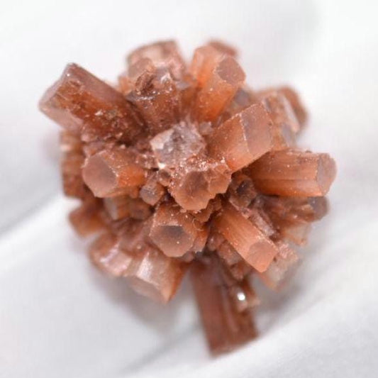 16g Aragonite Star Cluster - Orange Aragonite Crystal - Raw Mineral Specimen - Rough Aragonite from Tazouta, Fés-Méknes Region, Morocco