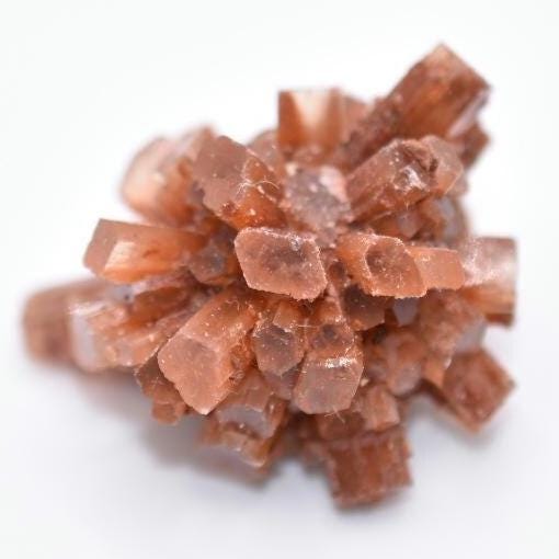 16g Aragonite Star Cluster - Orange Aragonite Crystal - Raw Mineral Specimen - Rough Aragonite from Tazouta, Fés-Méknes Region, Morocco