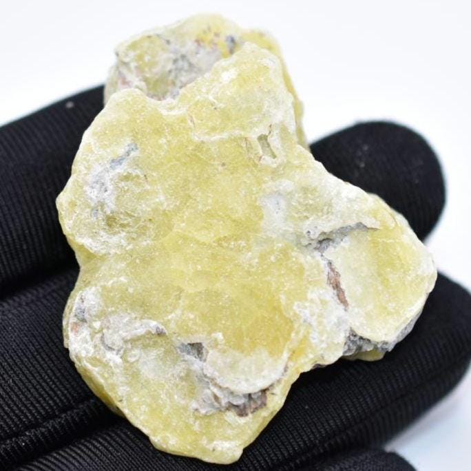 21.3g Yellow Brucite Specimen - Rough Brucite Crystal - Baluchistan, Pakistan - Natural Yellow Brucite Crystal - Raw Brucite Minerals