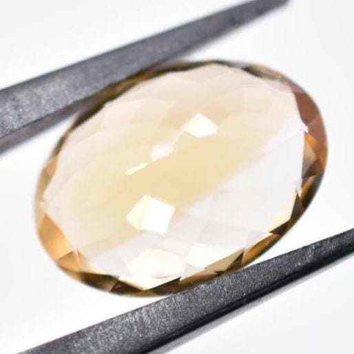 11.85ct VVS Natural Citrine - Oval Faceted - Cut Citrine Gemstone - Loose Gemstones - Unheated Citrine - Faceted Gems from Brazil