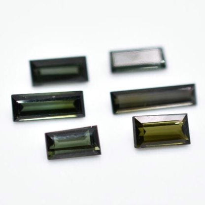 3.80ct Lot of Green Tourmaline from Mozambique - Baguette Cut Green Tourmaline - Unheated Tourmaline Gemstone - Loose Gems