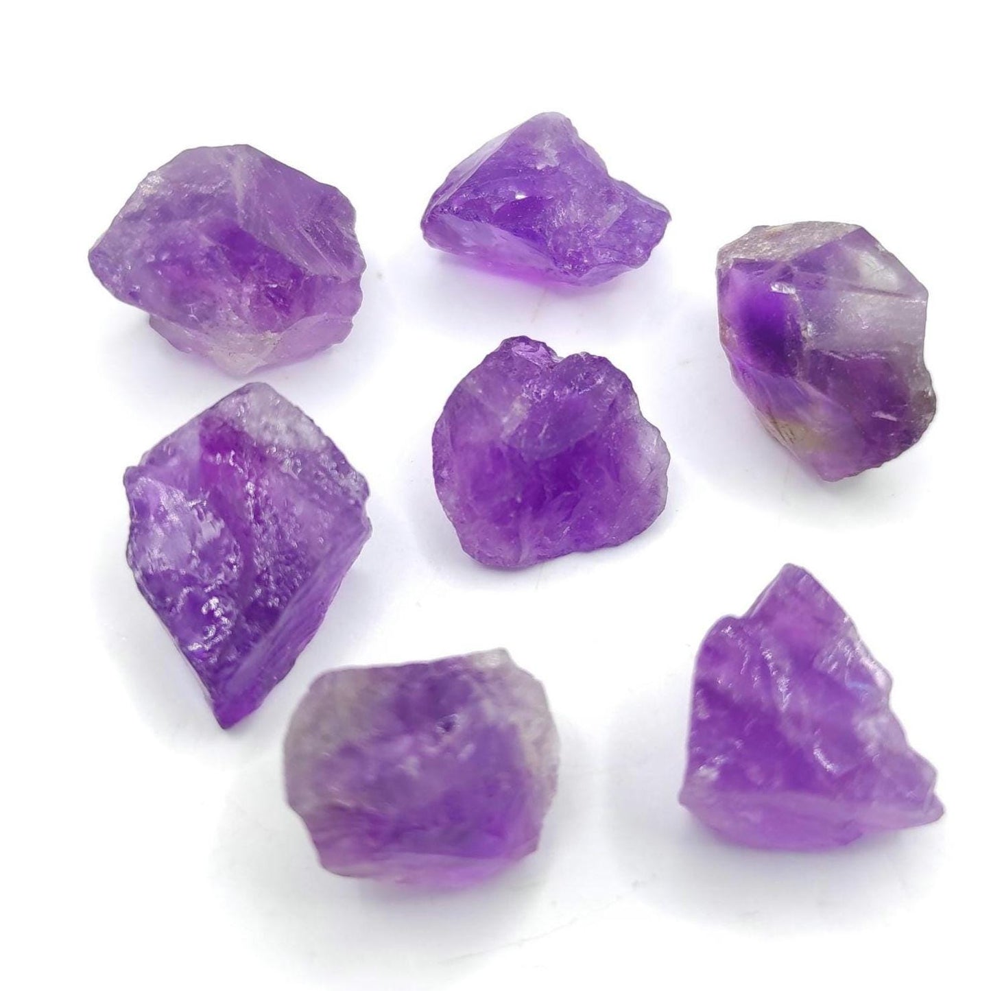 62ct (7pc) Lot of Rough Amethyst - Purple Amethyst from Brazil - Facet Rough Amethyst - Loose Rough Gemstones - Natural Untreated Amethyst